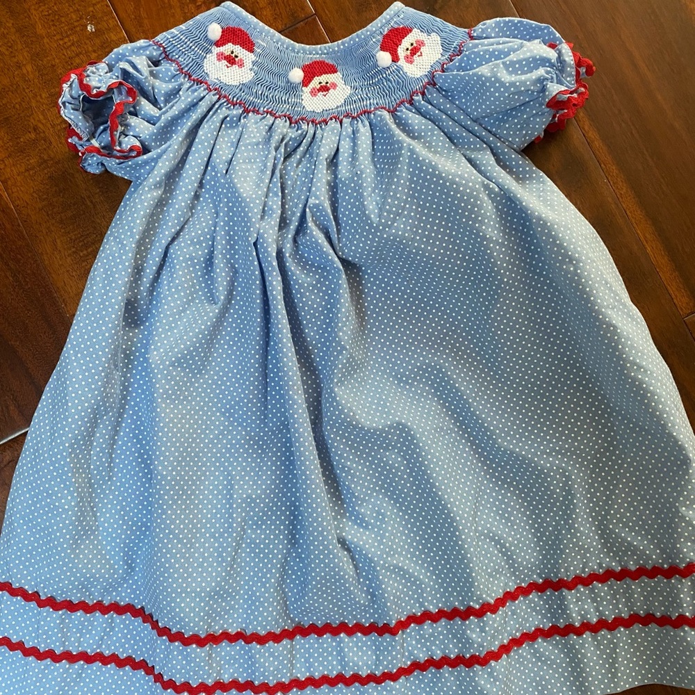 18m Santa Smocked Dress